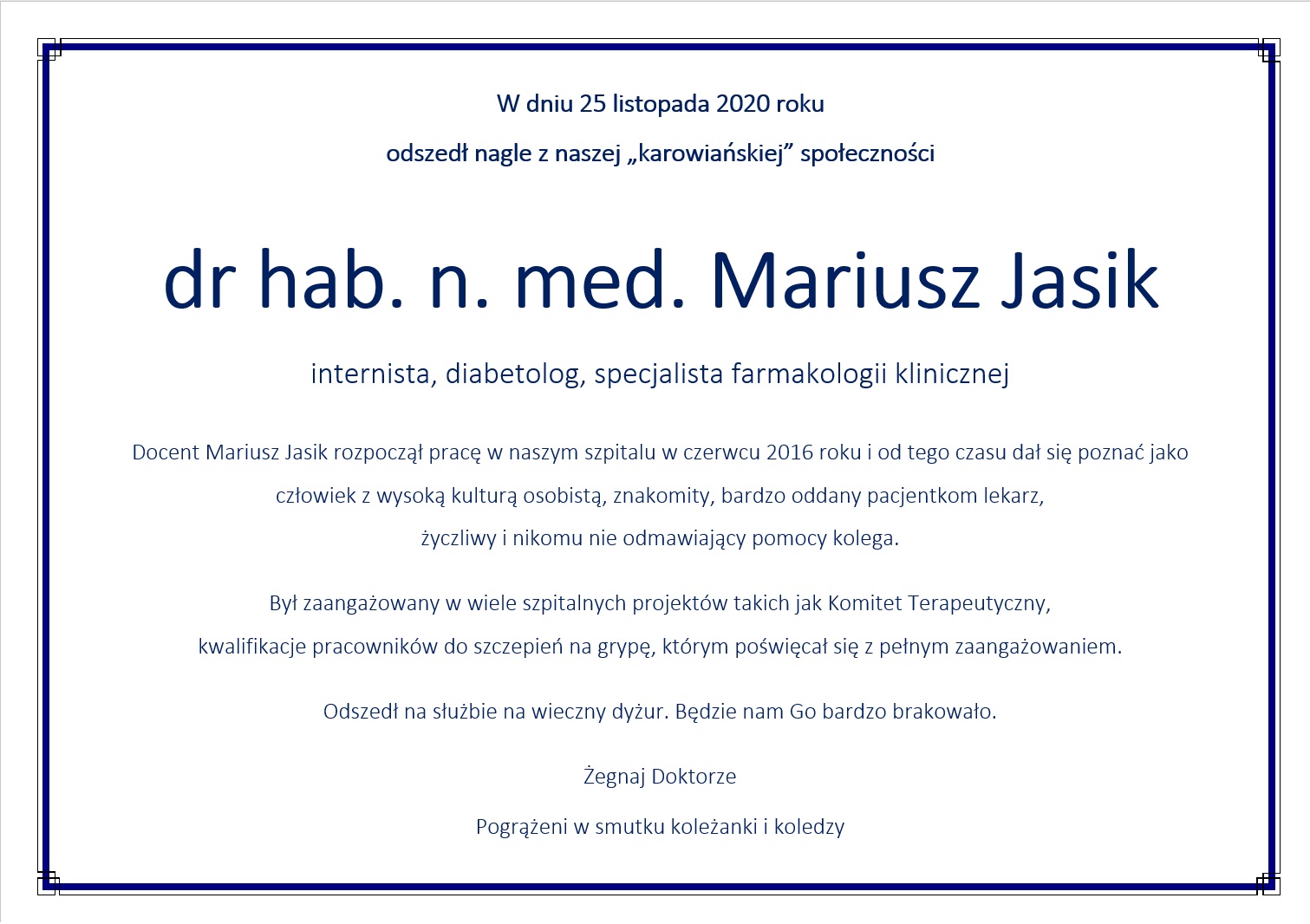 nekrolog Jasik